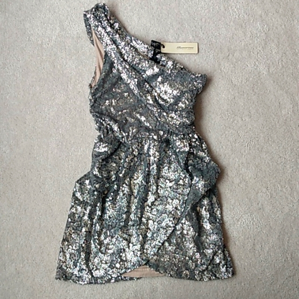 Glamorous Sequined One Shoulder Dress